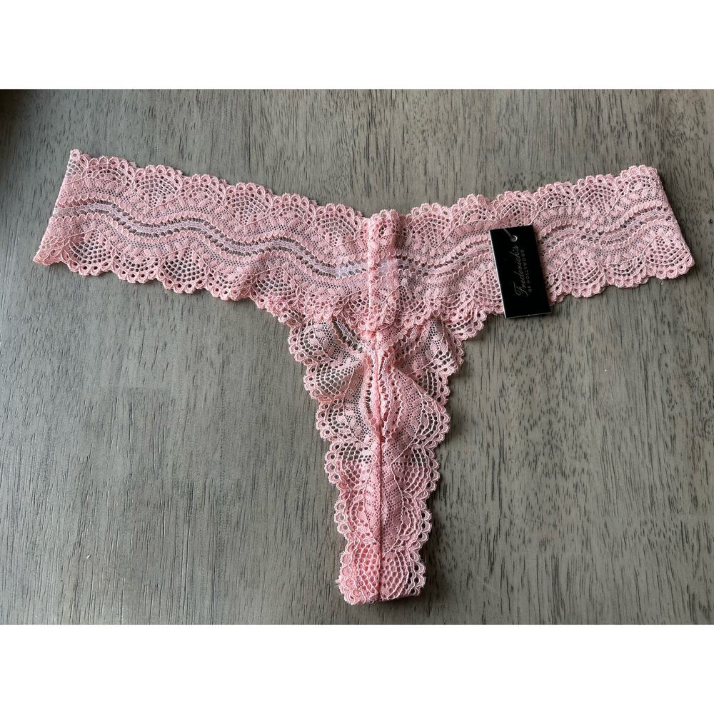 Frederick's of Hollywood Coral Lace Thong - 1X